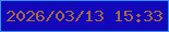 文字の大きさ：5、枠の色：3490fd、背景の色：1207b9、文字の色：a86946 無料ブログパーツのブログ時計