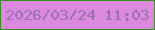 文字の大きさ：2、枠の色：34911a、背景の色：dc88df、文字の色：9774ac 無料ブログパーツのブログ時計