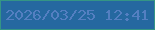文字の大きさ：2、枠の色：349585、背景の色：2568a0、文字の色：547fc1 無料ブログパーツのブログ時計