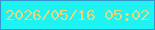 文字の大きさ：1、枠の色：3496ca、背景の色：1ef3f4、文字の色：e1d984 無料ブログパーツのブログ時計