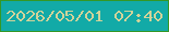 文字の大きさ：2、枠の色：349726、背景の色：12aaa7、文字の色：d1d39a 無料ブログパーツのブログ時計