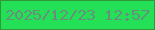 文字の大きさ：4、枠の色：349736、背景の色：24e056、文字の色：678f7b 無料ブログパーツのブログ時計