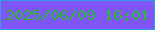 文字の大きさ：3、枠の色：349be9、背景の色：7f55f5、文字の色：29b837 無料ブログパーツのブログ時計