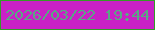 文字の大きさ：2、枠の色：349c27、背景の色：c921c6、文字の色：58a983 無料ブログパーツのブログ時計