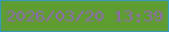 文字の大きさ：2、枠の色：349dba、背景の色：5f9d33、文字の色：8f68ac 無料ブログパーツのブログ時計