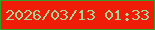 文字の大きさ：4、枠の色：349e2a、背景の色：ef1c07、文字の色：a8d897 無料ブログパーツのブログ時計