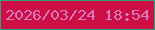 文字の大きさ：2、枠の色：349f7d、背景の色：cd0f46、文字の色：d47bc0 無料ブログパーツのブログ時計