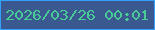 文字の大きさ：1、枠の色：34a0fd、背景の色：395990、文字の色：49ca96 無料ブログパーツのブログ時計