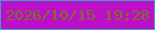 文字の大きさ：1、枠の色：34a3cc、背景の色：bd0ec8、文字の色：797422 無料ブログパーツのブログ時計