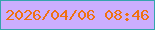 文字の大きさ：3、枠の色：34a4ad、背景の色：cbaefe、文字の色：ef7111 無料ブログパーツのブログ時計