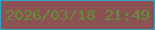 文字の大きさ：2、枠の色：34a5c7、背景の色：8c5153、文字の色：61903b 無料ブログパーツのブログ時計
