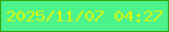 文字の大きさ：2、枠の色：34a607、背景の色：4cf28c、文字の色：d9f80b 無料ブログパーツのブログ時計