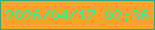 文字の大きさ：3、枠の色：34a87d、背景の色：fba22b、文字の色：29f19c 無料ブログパーツのブログ時計