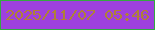 文字の大きさ：2、枠の色：34a940、背景の色：9e40dd、文字の色：af8038 無料ブログパーツのブログ時計