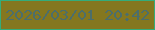 文字の大きさ：2、枠の色：34ac7a、背景の色：84771f、文字の色：4c6e6b 無料ブログパーツのブログ時計