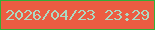 文字の大きさ：3、枠の色：34ae38、背景の色：ec5c42、文字の色：acd9c2 無料ブログパーツのブログ時計