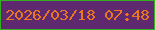 文字の大きさ：5、枠の色：34af1f、背景の色：5e296f、文字の色：ea7622 無料ブログパーツのブログ時計
