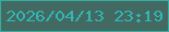 文字の大きさ：1、枠の色：34af9f、背景の色：426962、文字の色：32b7b3 無料ブログパーツのブログ時計