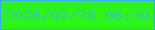 文字の大きさ：3、枠の色：34afd8、背景の色：2af517、文字の色：35c5a7 無料ブログパーツのブログ時計