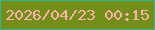 文字の大きさ：5、枠の色：34b68c、背景の色：738f1a、文字の色：ffb2aa 無料ブログパーツのブログ時計