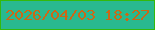 文字の大きさ：4、枠の色：34b90b、背景の色：29b98f、文字の色：cd6716 無料ブログパーツのブログ時計