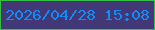文字の大きさ：2、枠の色：34bf46、背景の色：423876、文字の色：118bf6 無料ブログパーツのブログ時計