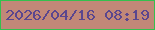 文字の大きさ：1、枠の色：34c04e、背景の色：c18878、文字の色：5a468e 無料ブログパーツのブログ時計