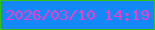 文字の大きさ：4、枠の色：34c115、背景の色：1388f7、文字の色：f83ac9 無料ブログパーツのブログ時計