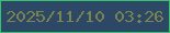 文字の大きさ：2、枠の色：34c46c、背景の色：2d4767、文字の色：78834d 無料ブログパーツのブログ時計