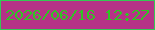 文字の大きさ：3、枠の色：34c954、背景の色：b53387、文字の色：2fc524 無料ブログパーツのブログ時計
