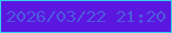 文字の大きさ：5、枠の色：34d0ed、背景の色：5b16e0、文字の色：4d5adc 無料ブログパーツのブログ時計