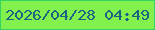 文字の大きさ：3、枠の色：34d463、背景の色：83f14d、文字の色：1b6381 無料ブログパーツのブログ時計