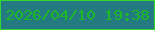 文字の大きさ：4、枠の色：34d530、背景の色：237a81、文字の色：1eb926 無料ブログパーツのブログ時計