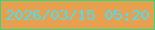 文字の大きさ：4、枠の色：34d77b、背景の色：e6a04f、文字の色：47def8 無料ブログパーツのブログ時計