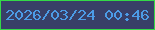 文字の大きさ：2、枠の色：34d848、背景の色：383f67、文字の色：4c9be6 無料ブログパーツのブログ時計