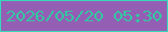 文字の大きさ：5、枠の色：34d9bb、背景の色：945eb4、文字の色：34c6a2 無料ブログパーツのブログ時計