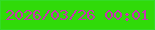 文字の大きさ：4、枠の色：34db27、背景の色：30da09、文字の色：c635af 無料ブログパーツのブログ時計