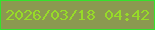 文字の大きさ：4、枠の色：34e22d、背景の色：8b9950、文字の色：97db28 無料ブログパーツのブログ時計