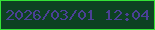 文字の大きさ：4、枠の色：34e237、背景の色：0d4222、文字の色：4b4096 無料ブログパーツのブログ時計