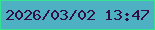 文字の大きさ：2、枠の色：34e292、背景の色：4db0c3、文字の色：310d44 無料ブログパーツのブログ時計