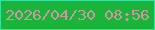 文字の大きさ：2、枠の色：34e29d、背景の色：1bb43a、文字の色：cb99a1 無料ブログパーツのブログ時計
