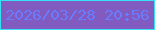文字の大きさ：2、枠の色：34e2f3、背景の色：825bc1、文字の色：697cfe 無料ブログパーツのブログ時計