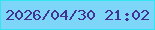 文字の大きさ：3、枠の色：34e4f3、背景の色：7dd5f7、文字の色：423292 無料ブログパーツのブログ時計