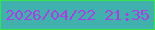 文字の大きさ：4、枠の色：34e54f、背景の色：40b1ac、文字の色：a83fe0 無料ブログパーツのブログ時計