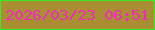 文字の大きさ：1、枠の色：34ed27、背景の色：aa8e32、文字の色：f328c1 無料ブログパーツのブログ時計