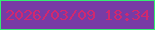文字の大きさ：4、枠の色：34ed73、背景の色：783ba5、文字の色：d1286f 無料ブログパーツのブログ時計
