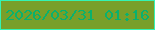 文字の大きさ：4、枠の色：34f3b4、背景の色：789f2a、文字の色：09b16e 無料ブログパーツのブログ時計