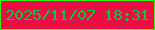 文字の大きさ：1、枠の色：34f50f、背景の色：ed0d43、文字の色：0ac642 無料ブログパーツのブログ時計