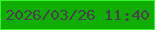 文字の大きさ：5、枠の色：34f628、背景の色：10ad05、文字の色：4a3f4f 無料ブログパーツのブログ時計