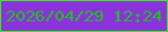 文字の大きさ：3、枠の色：34f702、背景の色：8a33dd、文字の色：1fc516 無料ブログパーツのブログ時計